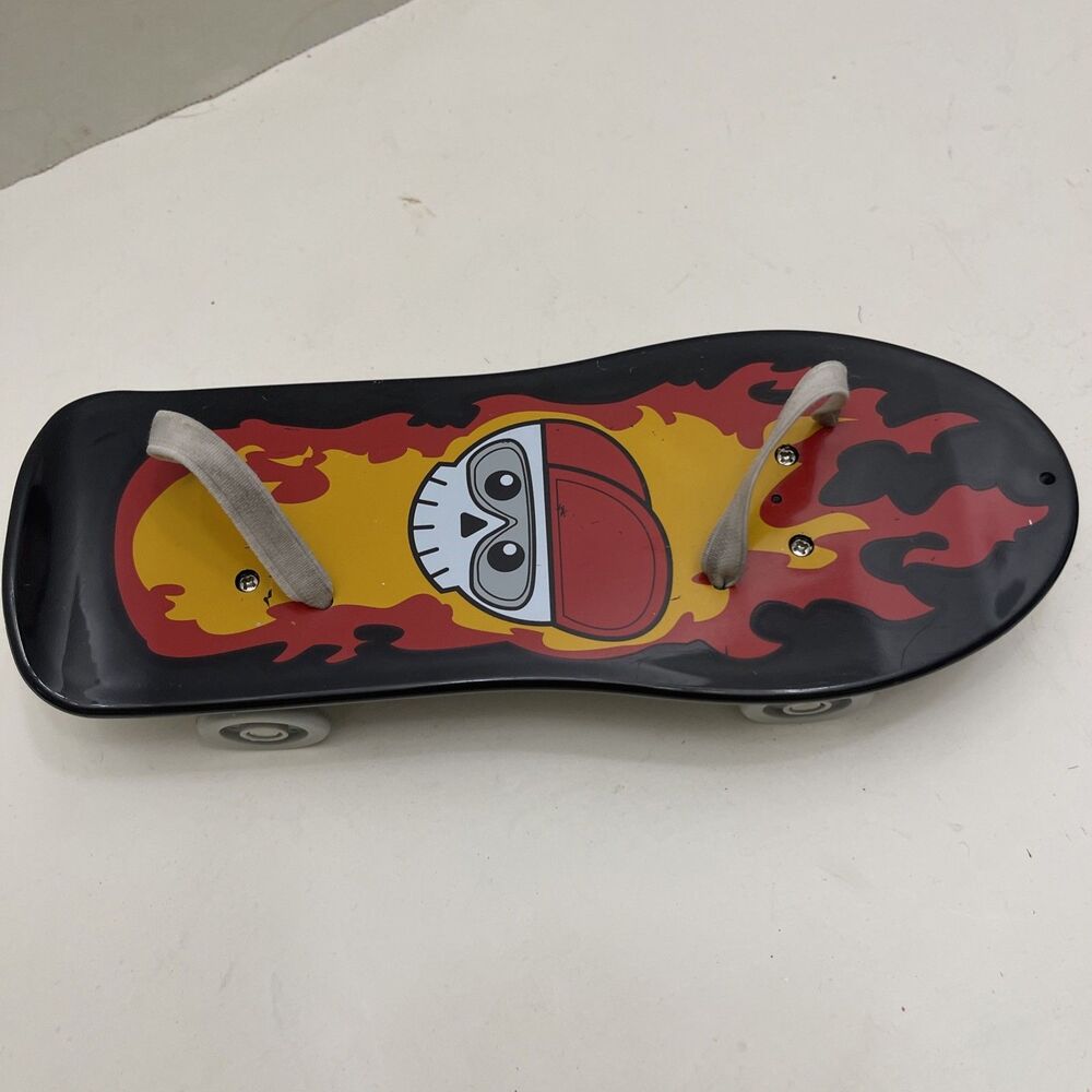 Build a Bear Black Skull & Flames Skateboard 9 1/4” Plush Accessory - Picture 4 of 7